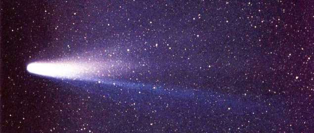 Comet 1P/Halley as taken March 8, 1986 by W. Liller, Easter Island.